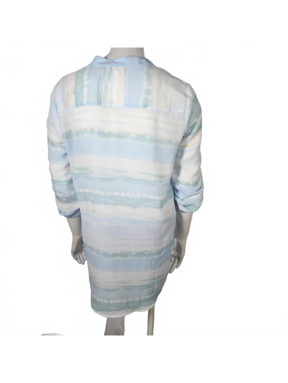Cloth & Portrait Light Blue and White Striped Blouse (S) - Picture 5 of 6